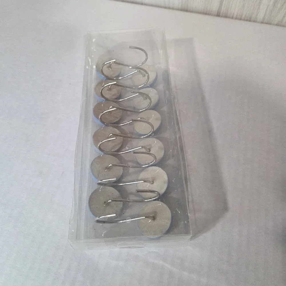 Snowflake Curtain Hooks Blue White Circle